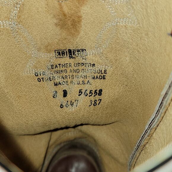 Vintage Abilene Western/Cowboy Boots, Made in USA, M8/W9.5 - Picture 3 of 11